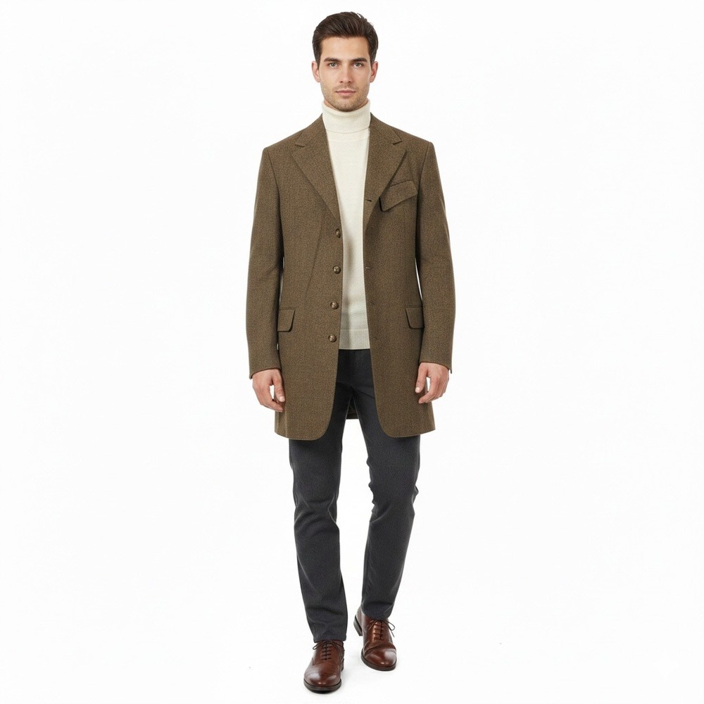 Giuseppe‎ Fellici Blazer Jacket Mens Size 42R Herringbone Brown Pockets Canada